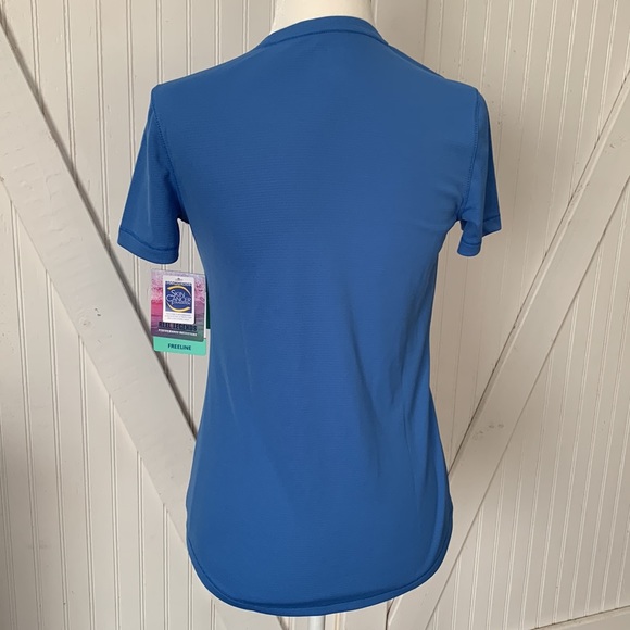 ❤️ NWT Reel Legends Top Short Sleeve UPF30 Sun Protection Blue XS Freeline - Picture 8 of 8